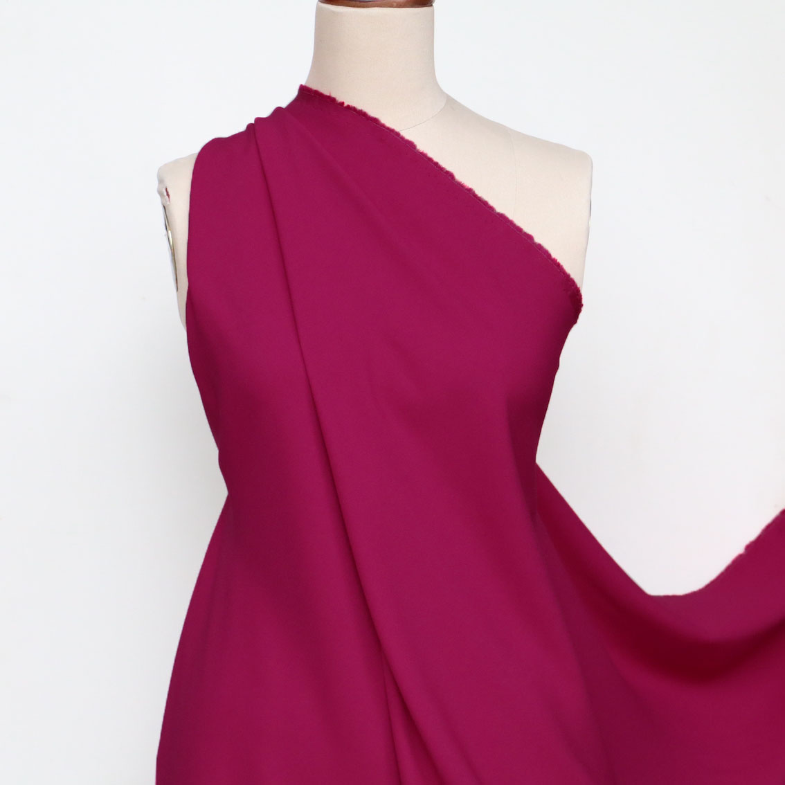 Cady Crepe Dark Fuschia Fabric - Elegant Stretch Material for Dresses, Skirts & Blouses | Perfect for Evening Wear, Bridesmaid Outfits & Formal Occasions