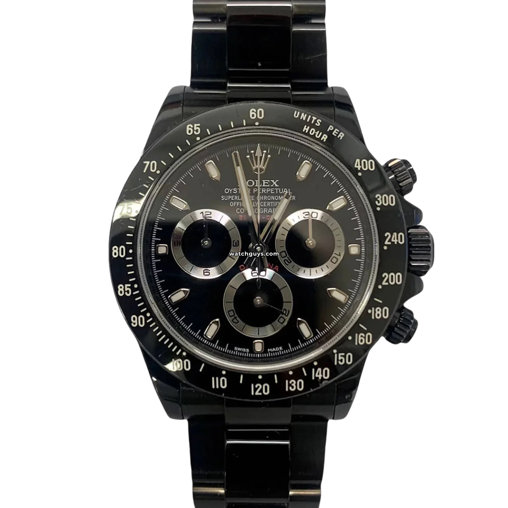 Authentic Rolex Daytona 116520 Men's Watch - Black Dial, Stainless Steel PVD Coating - Luxury Chronograph Timepiece for Business, Gifting & Special Occasions