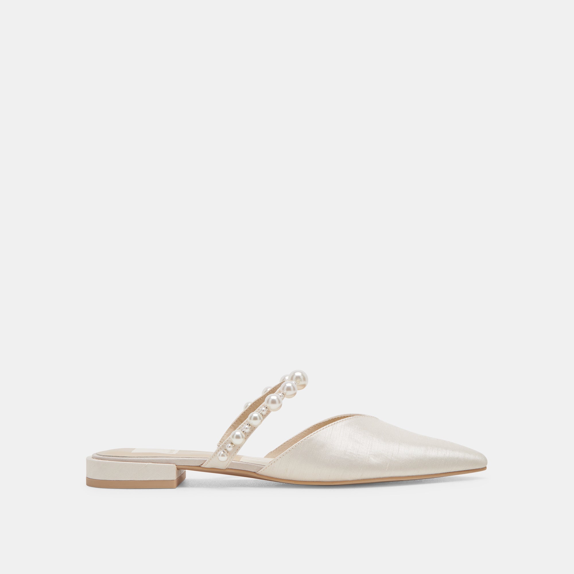 KANIKA PEARL WIDE FLATS VANILLA PEARLS - Comfortable Women's Ballet Flats for Work, Travel & Casual Wear