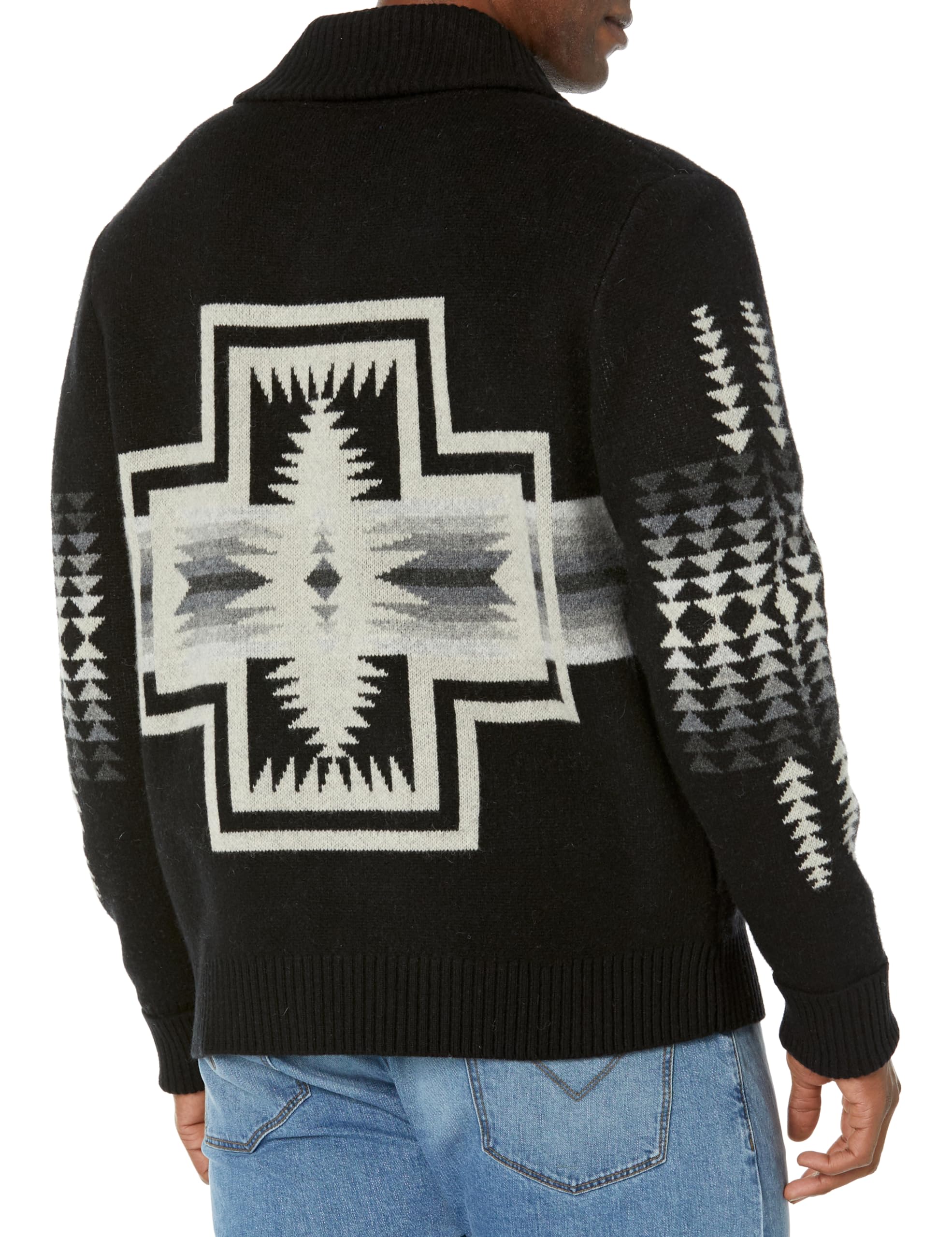 PENDLETON Men's Harding Zip Lambswool Cardigan Sweater - Warm Winter Wool Pullover for Casual Wear & Outdoor Activities