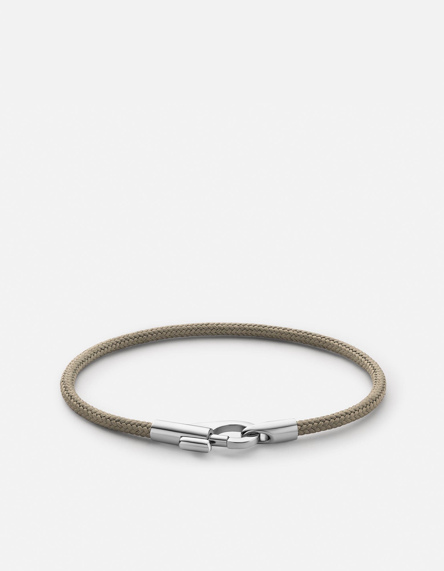 Sterling Silver Snap Rope Bracelet with Sage Green Accents - Adjustable Bangle for Women | Perfect for Everyday Wear, Yoga, and Boho Fashion