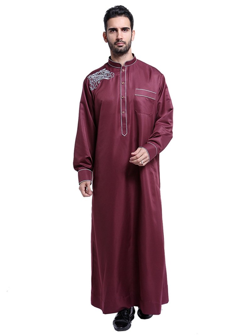 Premium Middle Eastern Arab Thobe for Men - Traditional Islamic Robe for Prayer, Eid & Special Occasions