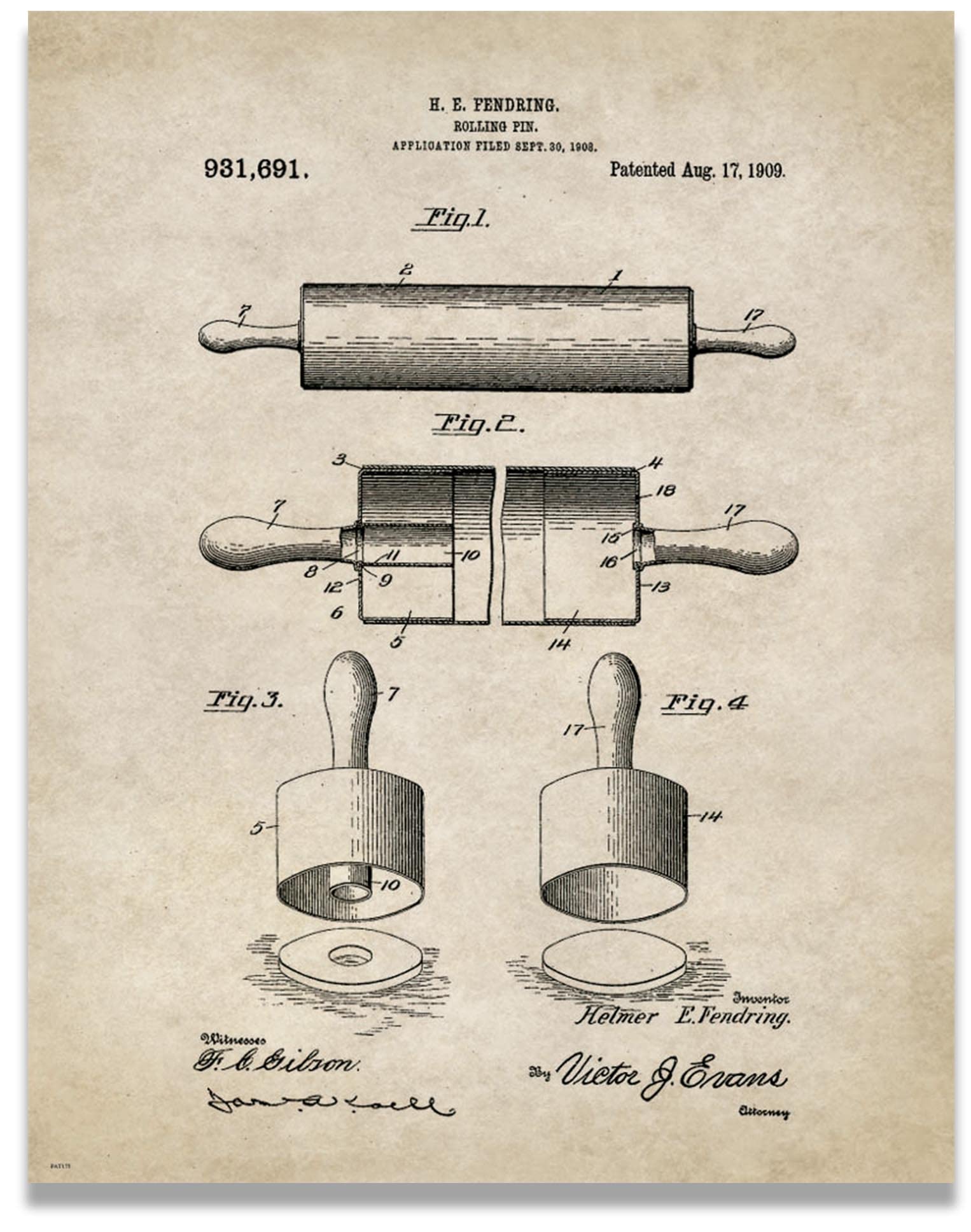 11x14 Kitchen Bakery Patent Poster Art Print - Baking Cake Pie Cupcake Pans Sales Equipment Wall Decor - Perfect for Home Bakeries, Coffee Shops & Restaurant Decor