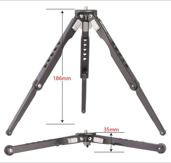 Leofoto MT-03 Compact Table Top Tripod with LH-25 Ball Head - Lightweight Aluminum Travel Tripod for DSLR & Mirrorless Cameras - Perfect for Vlogging, Photography & Desktop Shooting