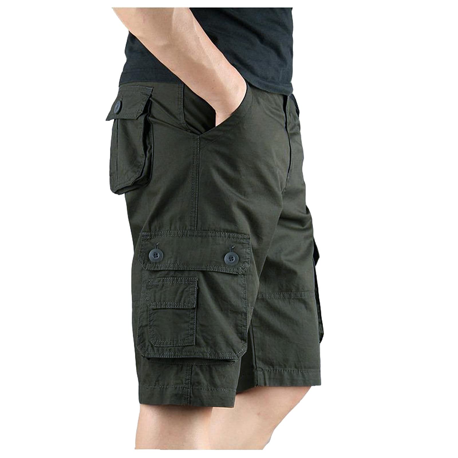 Stylish Men's Cargo Pants - Summer Fashion Overalls with Multiple Pockets | Comfortable & Durable for Outdoor Activities, Work & Casual Wear