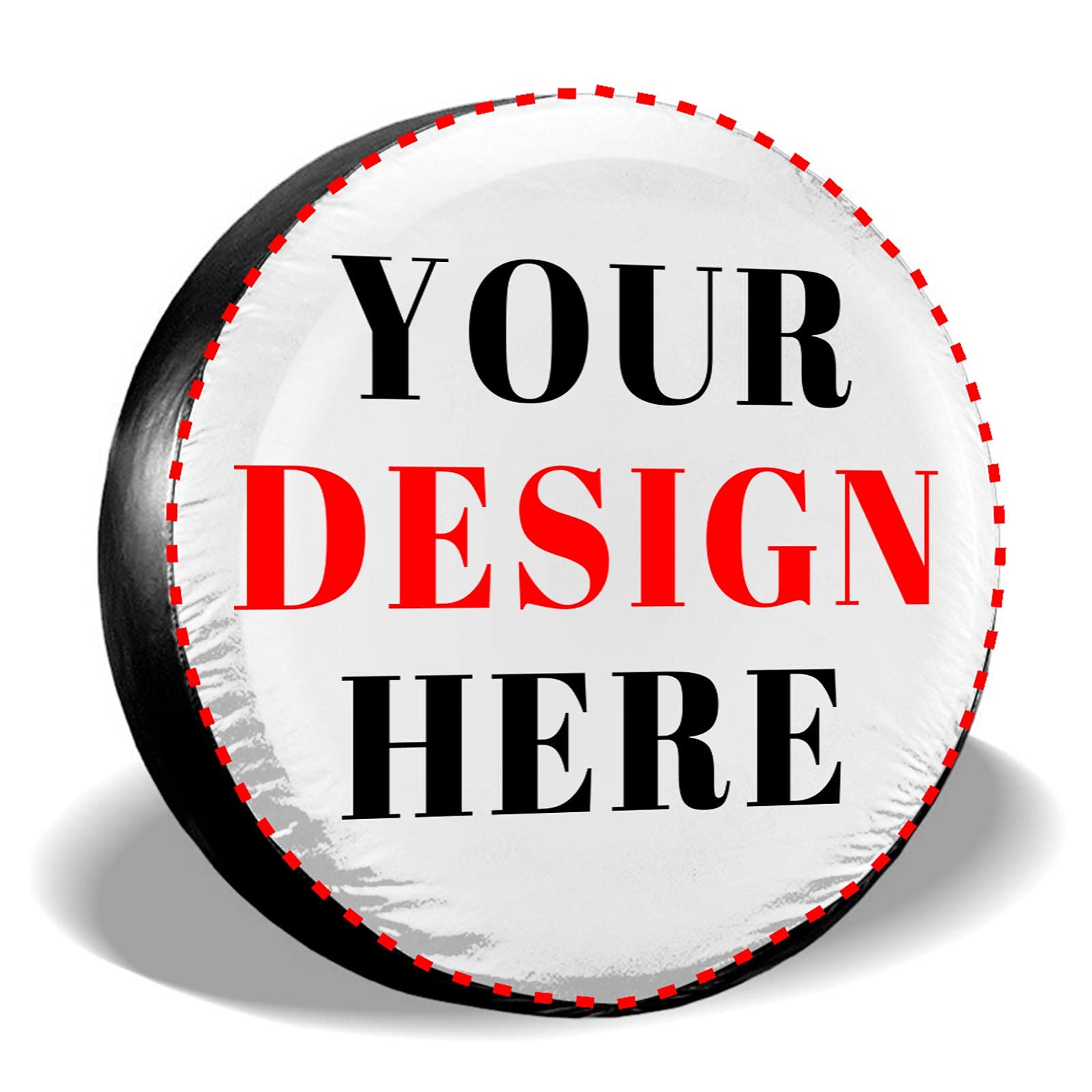 Custom Spare Tire Cover - Personalized Universal Wheel Cover with Text & Image - Fits 14 Inch Trailer, RV, SUV - Perfect for Road Trips & Outdoor Adventures