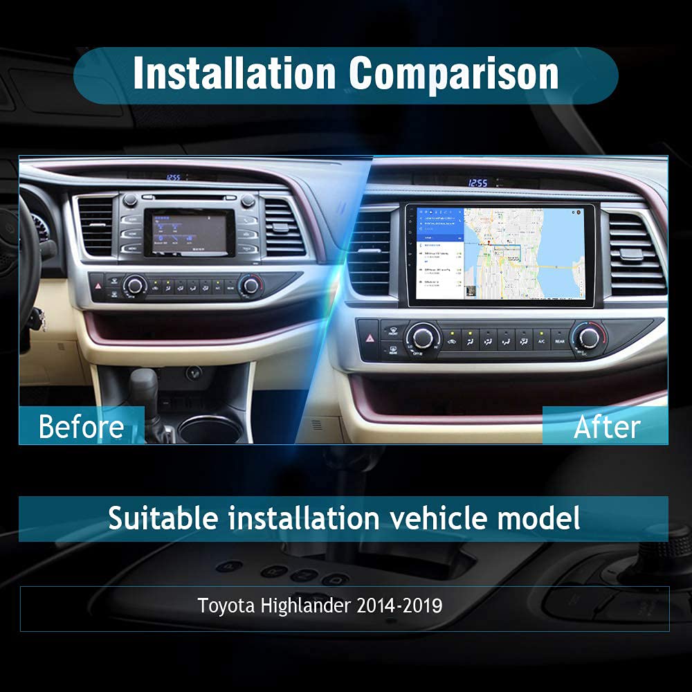 SYGAV Android 13 Car Stereo 8GB RAM 256GB ROM for 2014-2019 Toyota Highlander | 10.2