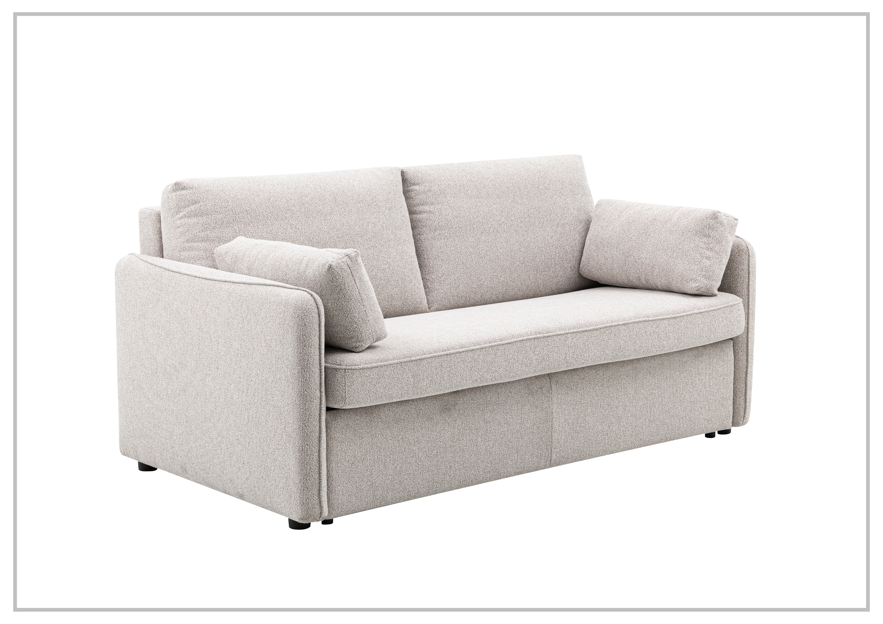 Gio Italia New York Queen Size Fabric Sleeper Sofa with Memory Foam - Affordable Convertible Sofa Bed for Small Spaces, Guest Rooms & Apartments
