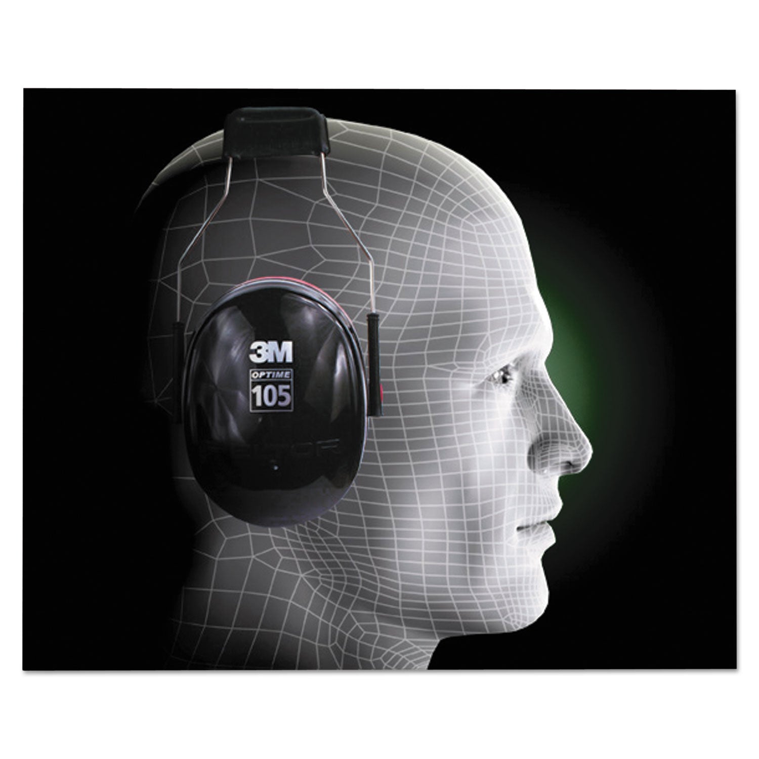 3M™ PELTOR OPTIME 105 High Performance Ear Muffs H10A - 30 dB Noise Reduction Rating (NRR) - Black/Red - for Shooting, Construction, and Industrial Work Safety