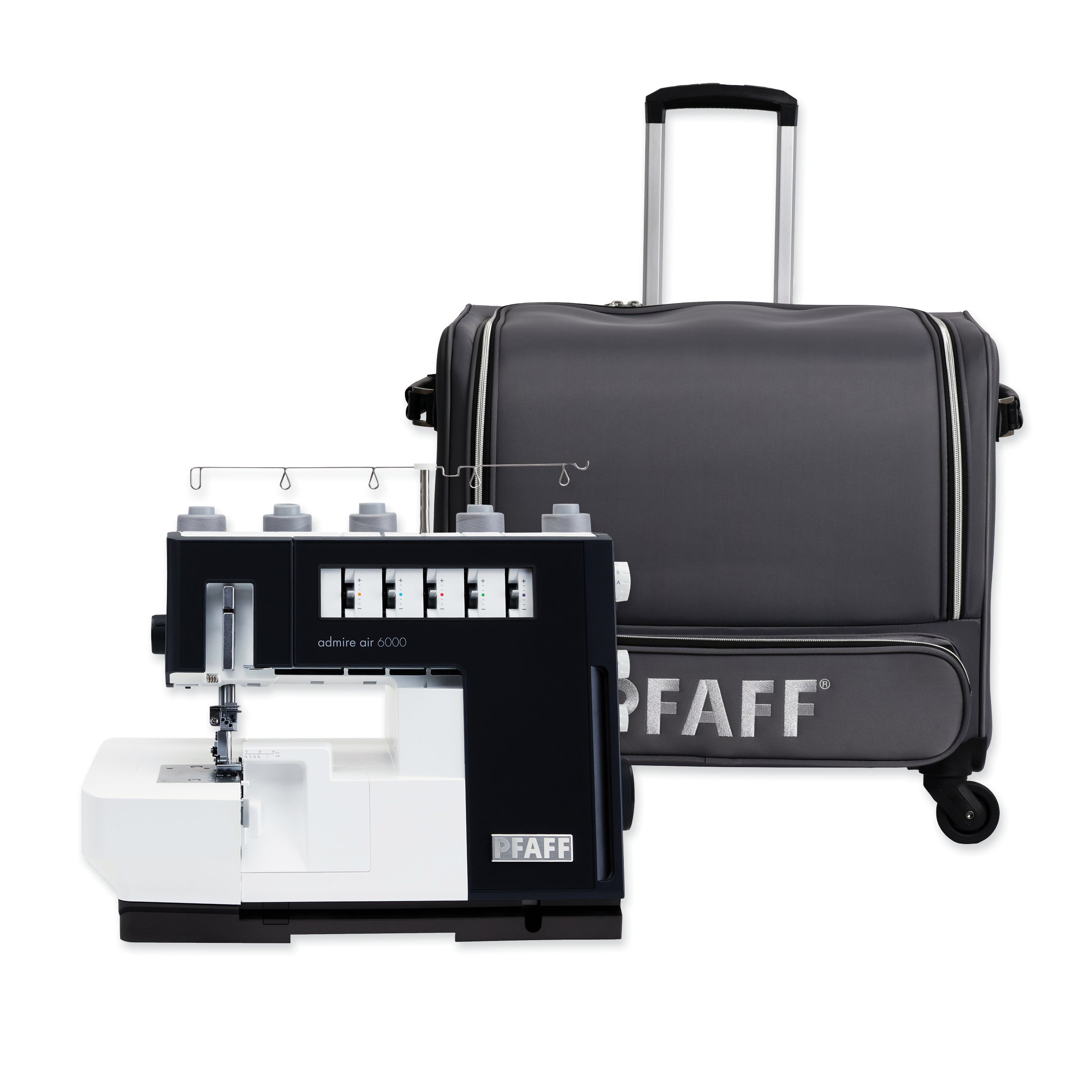 Pfaff Admire Air 6000 Black Coverlock Sewing Machine - Professional Overlock & Coverstitch for Garment Construction, Quilting & Home Decor Projects