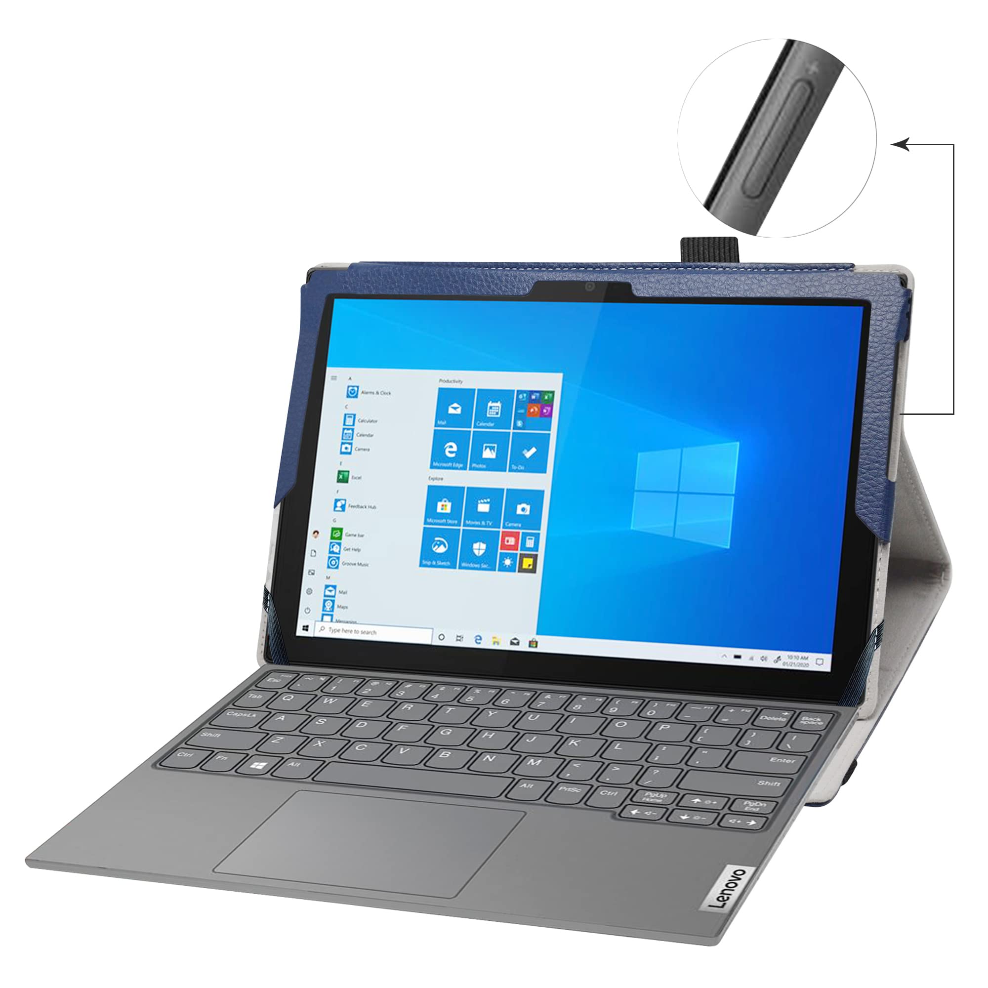 Premium PU Leather Folio Case for Lenovo IdeaPad Duet 3i 10.3