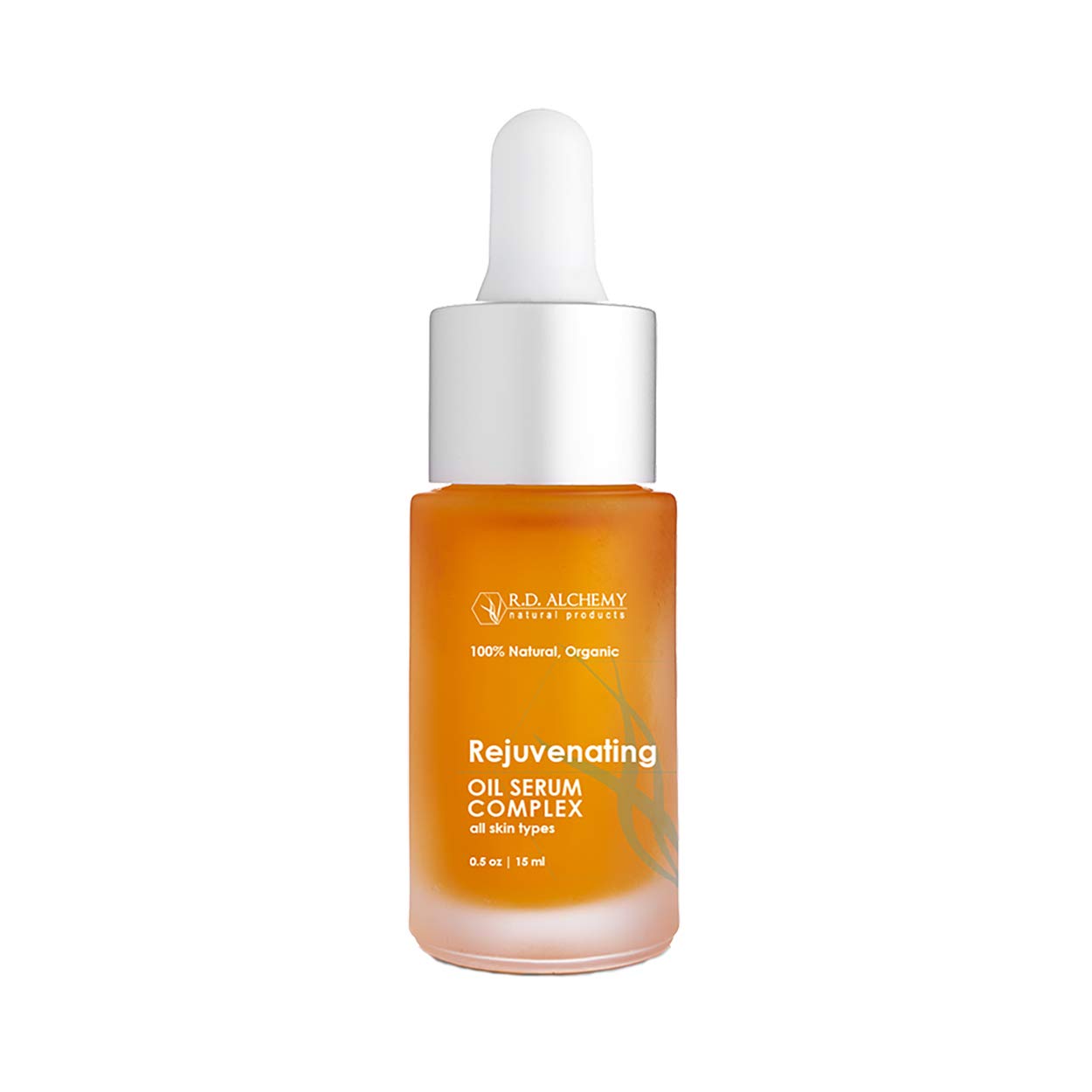 RD Alchemy - 100% Natural & Organic Rejuvenating Face Oil Serum with Argan, Jojoba, Rosehip, Retinol & CoQ10 - Reduces Acne, Wrinkles, Fine Lines, Sun Spots & Dryness - Perfect for Nighttime Skincare & Anti-Aging Routine
