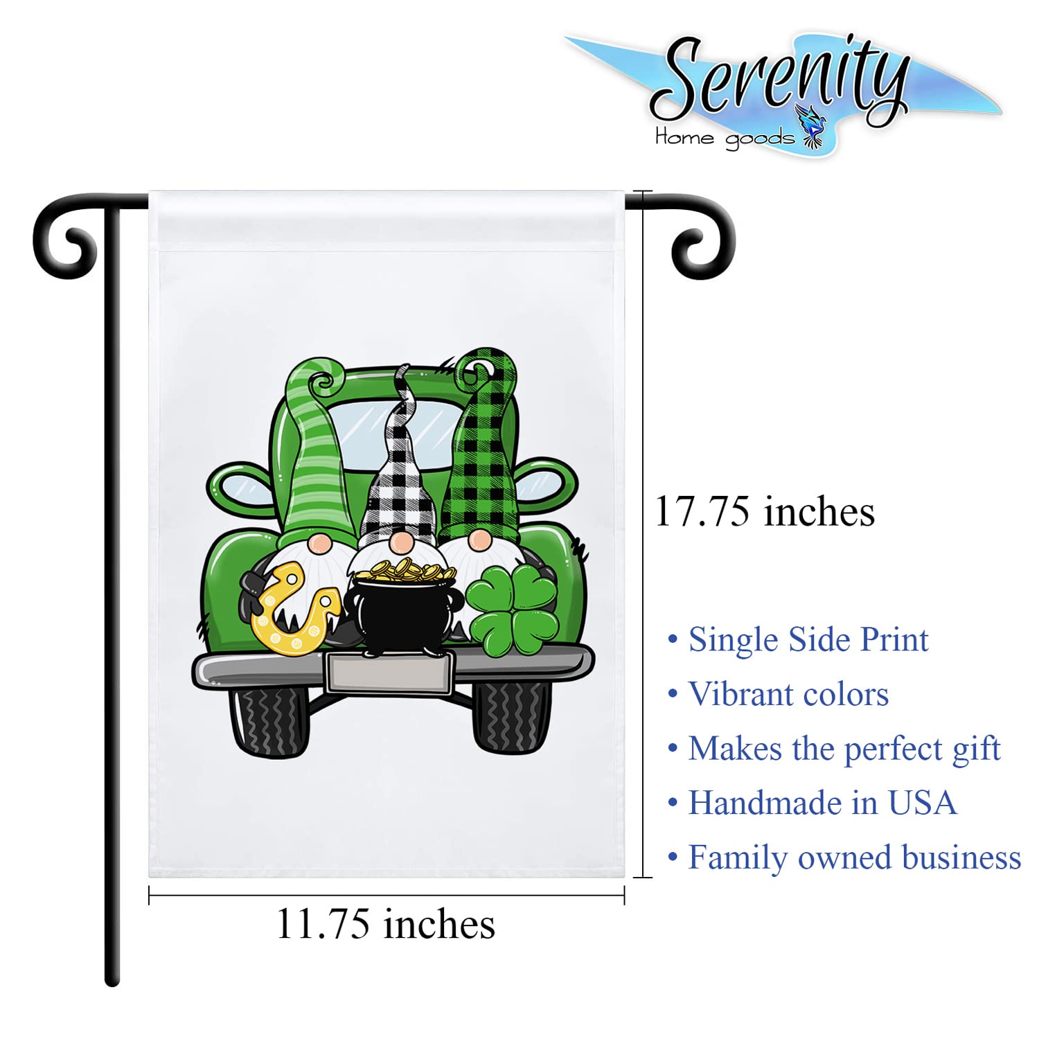 St. Patrick's Day Garden Flag - Single-Sided Leprechaun Design for Outdoor Decor | Irish-Themed Lawn & House Decoration | Perfect for March Celebrations, Spring Yard Decor & American Holiday Festivities