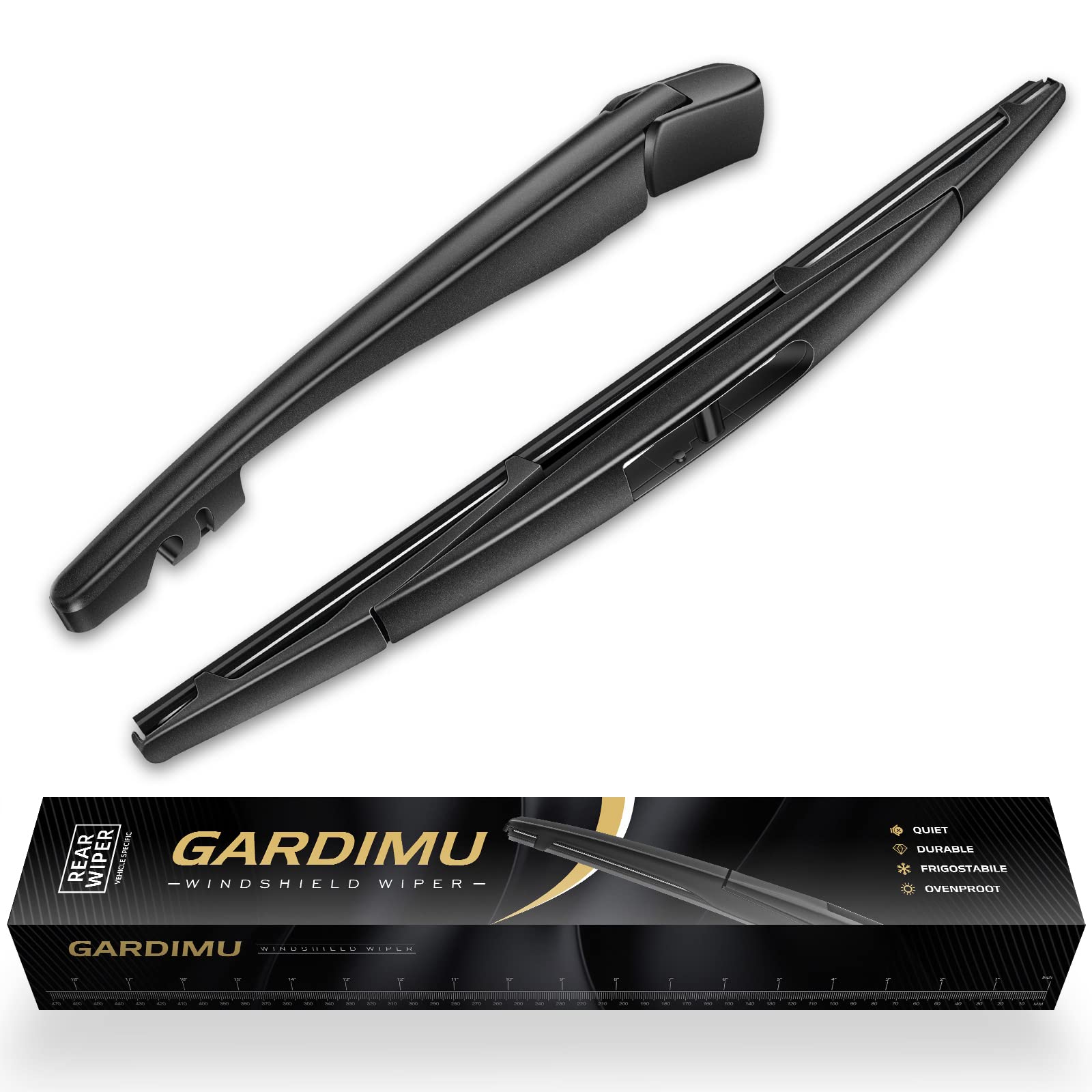 Honda CRV 2017-2022 Rear Wiper Blade & Arm Replacement Set - OEM Fit Back Windshield Wiper Assembly for 2017-2022 CR-V Models | Perfect for Rainy Weather & Winter Driving Conditions