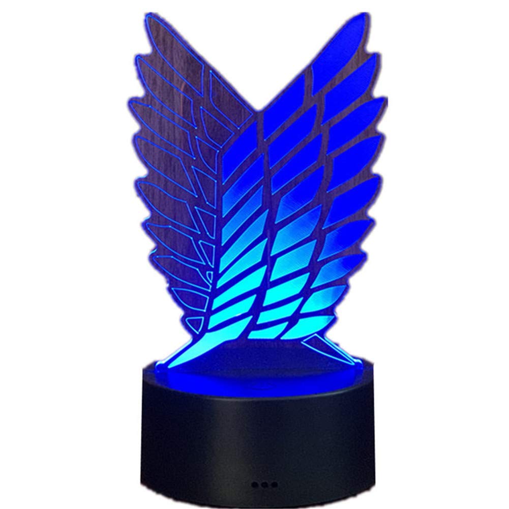 RGB Night Light with Remote - 7/16 Color Changing LED Lamp, 3D Anime Design, USB or 3AA Battery Powered - Perfect for Kids Room, Bedroom Decor & Gift Giving
