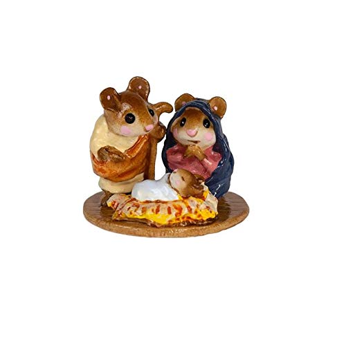 Wee Forest Folk M-117m Mini Chris-Mouse Pageant Collectible Figurine - New 2019 Edition - Perfect for Christmas Decor, Shelf Display & Gift Giving