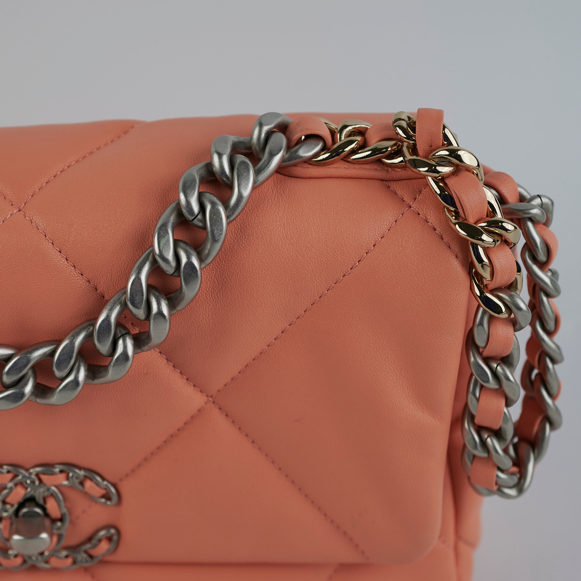 Chanel Small 19 Coral Microchip Handbag - Luxury Designer Crossbody Bag for Women | Perfect for Parties, Date Nights & Special Occasions