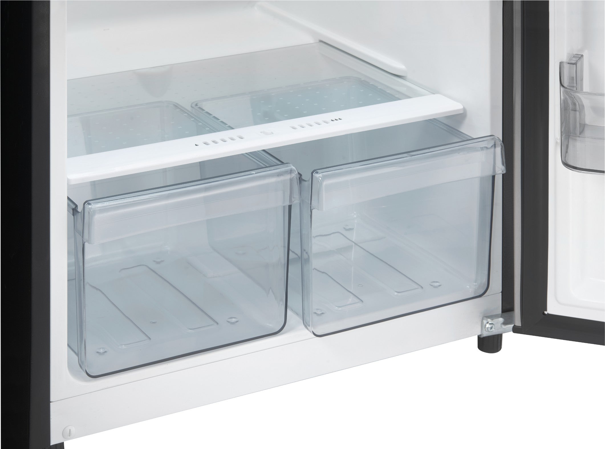 Danby DFF116B2SSDBR 11.6 cu. ft. Compact Refrigerator - Stainless Steel Top Freezer Apartment Fridge for Small Spaces, Dorms & Studio Kitchens