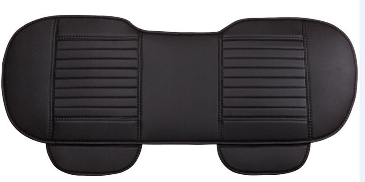 EDEALYN® PU Leather Rear Seat Bottom Cover - Universal Car Backseat Protector (53×19.5 inches, Black) | Waterproof & Non-Slip Bench Seat Cushion for SUVs, Sedans, Trucks | Perfect for Pets, Kids & Long Road Trips