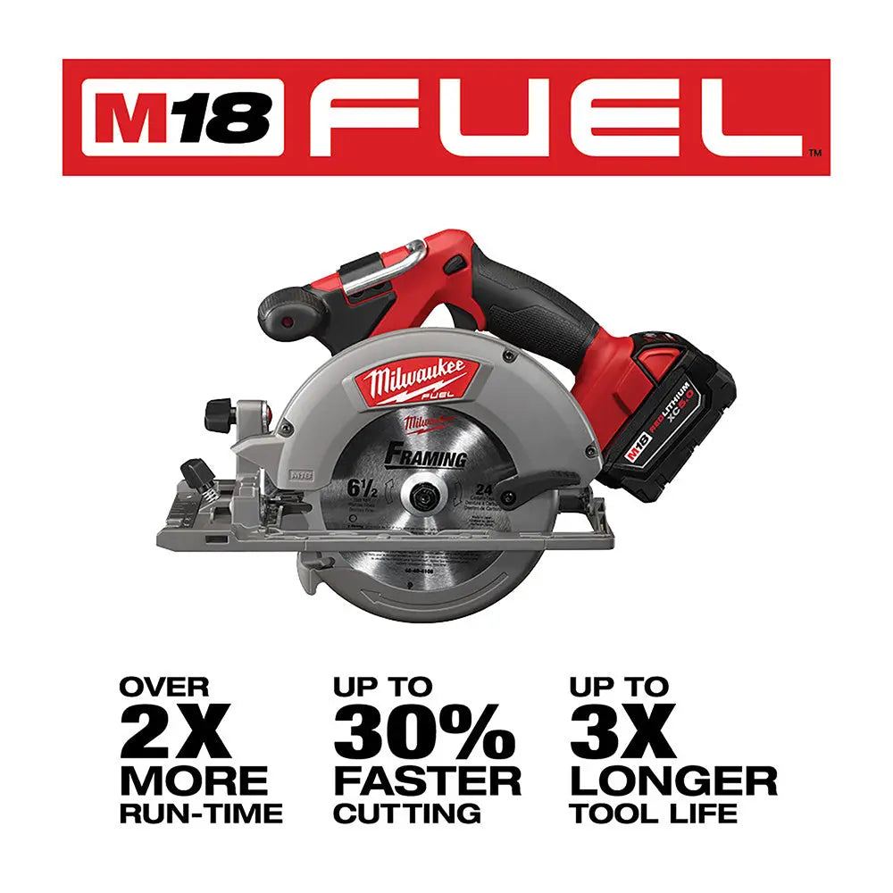 Milwaukee 2730-20 M18 FUEL 6-1/2 Inch Cordless Circular Saw with Brushless Motor - Perfect for Woodworking, Framing, and DIY Projects