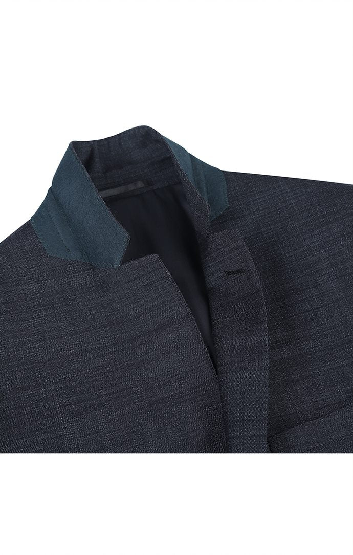 Premium Wool Blend Slim Fit 2-Piece Suit - Charcoal Gray | 2-Button Business Suit for Men | Perfect for Weddings, Office & Formal Events