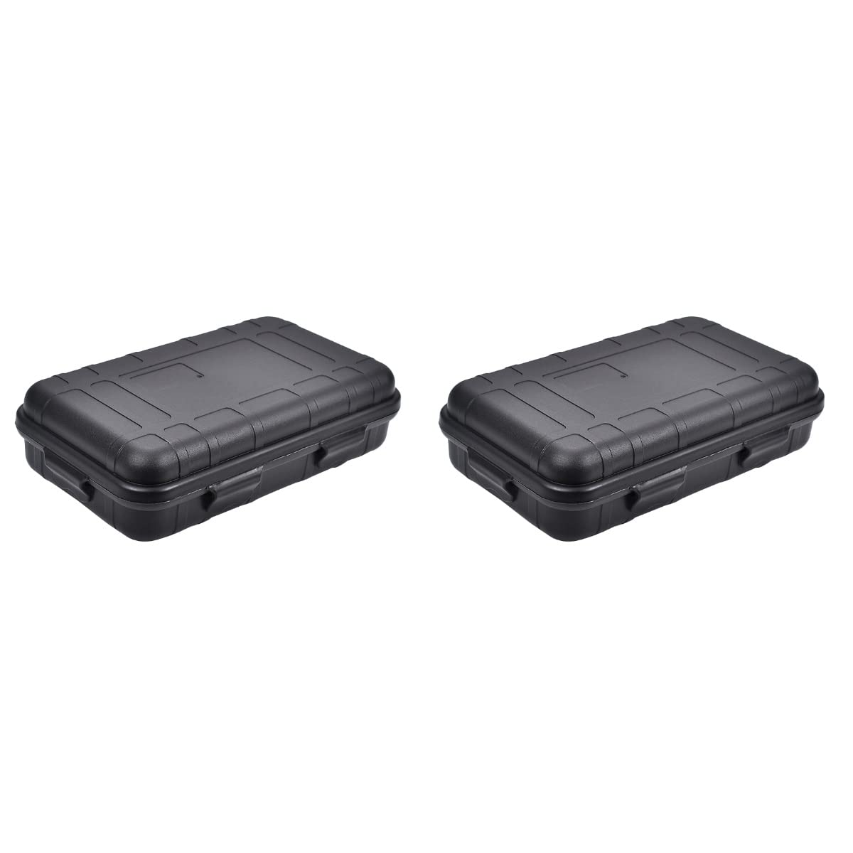 INOOMP 2-Piece Plastic Tool Storage Box - Airtight, Multi-Purpose Organizer for Tools, Fishing Gear & Outdoor Survival Equipment - Perfect for Camping, Garage Organization & DIY Projects (Black)