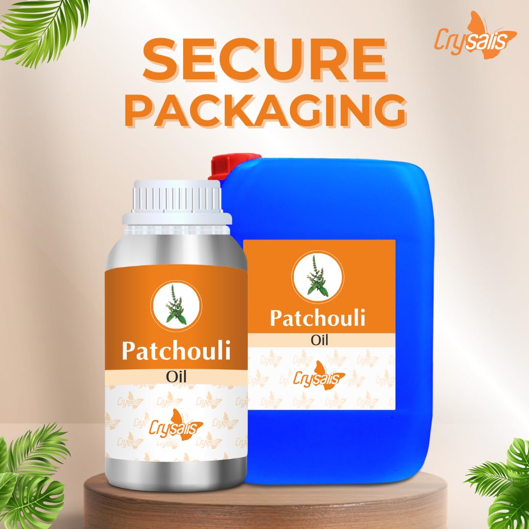 Pure Patchouli Essential Oil (Pogostemon cablin) - 33.8 Fl Oz (1000ml) - Aromatherapy, Diffuser, Massage & DIY Skincare - Premium Grade Therapeutic Oil for Relaxation & Stress Relief