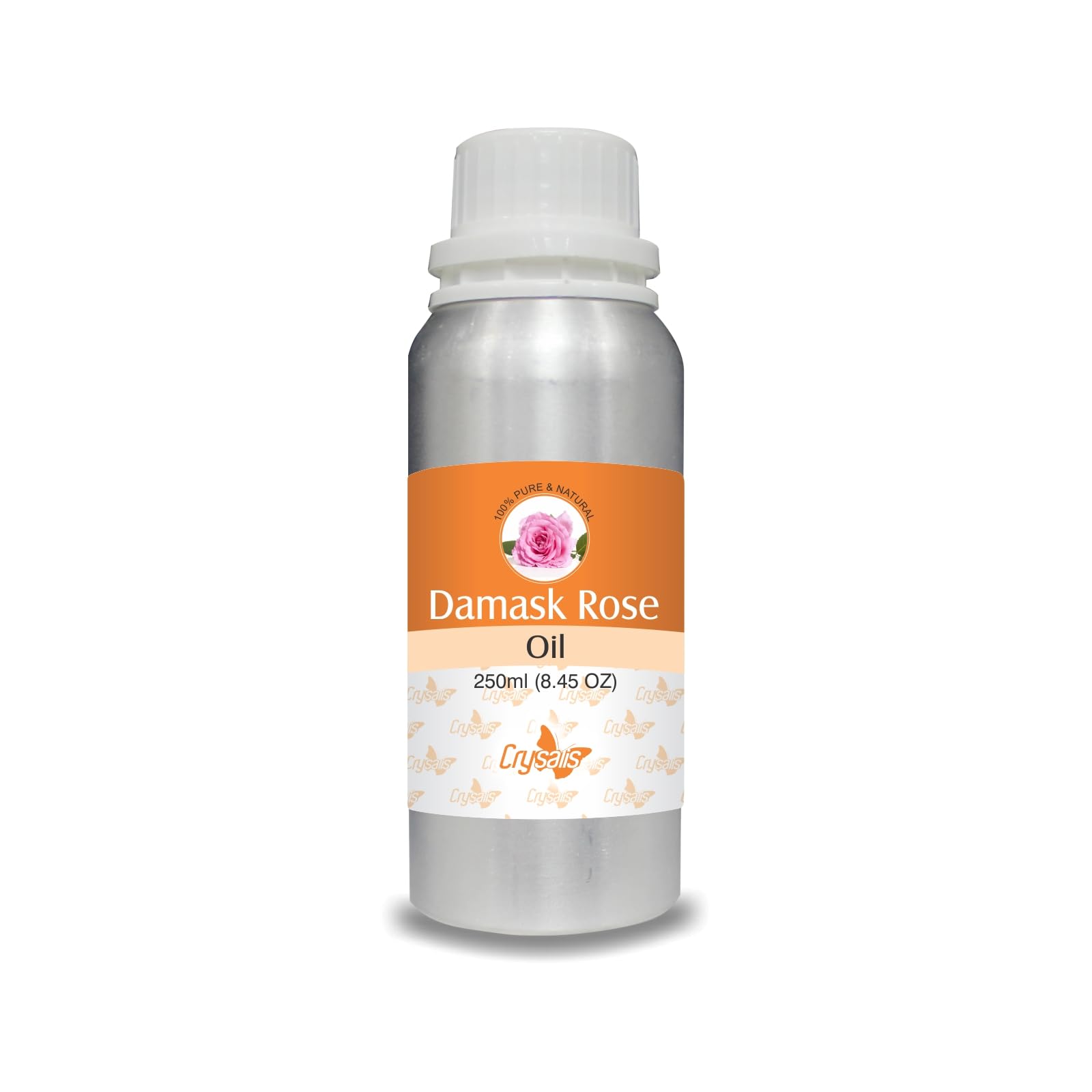 Pure Damask Rose Essential Oil (Rosa × damascena) - 8.45 Fl Oz (250ml) for Aromatherapy, Skincare & Relaxation | Natural Fragrance Oil for Diffusers, Massage & DIY Beauty Products