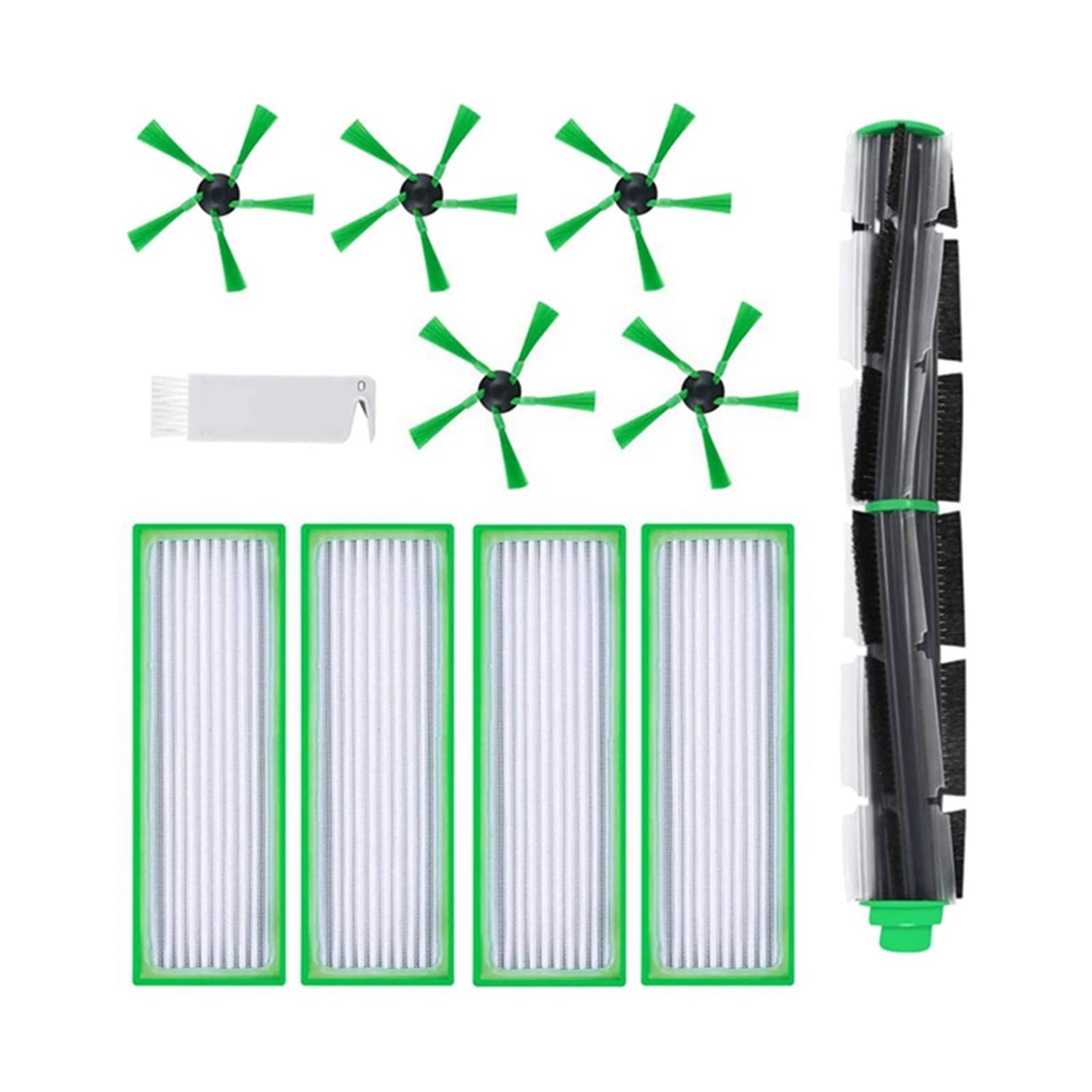 Vorwerk Kobold VR20 VR30 Robot Vacuum Replacement Parts - Side Brush, Main Brush & HEPA Filter Set | Compatible Accessories for Cleaning Robots | Perfect for Home, Office & Pet Hair Removal