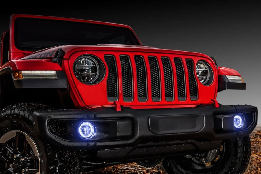 Jeep Gladiator JT Oracle LED Fog Light Surface Mount Halo Kit - White LED Off-Road Lighting for Enhanced Visibility in Fog & Night Driving