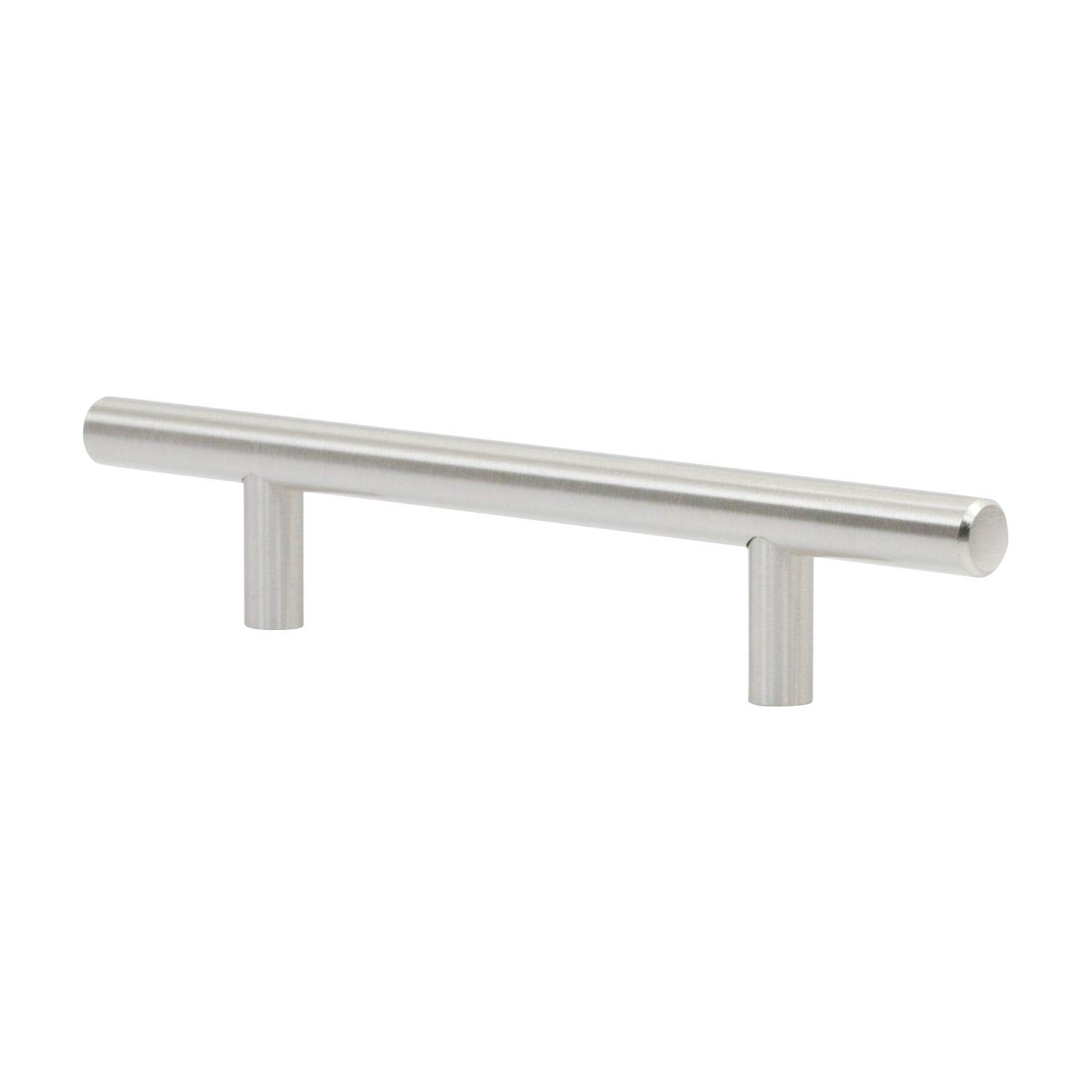 Y&Y Decor 8 Inch Solid Brushed Nickel T Bar Cabinet Pulls - Modern Euro Style Stainless Steel Kitchen Cabinet Hardware - Drawer Handles (100 Pack) - Perfect for Kitchen Cabinets, Bathroom Vanities & Furniture Upgrades