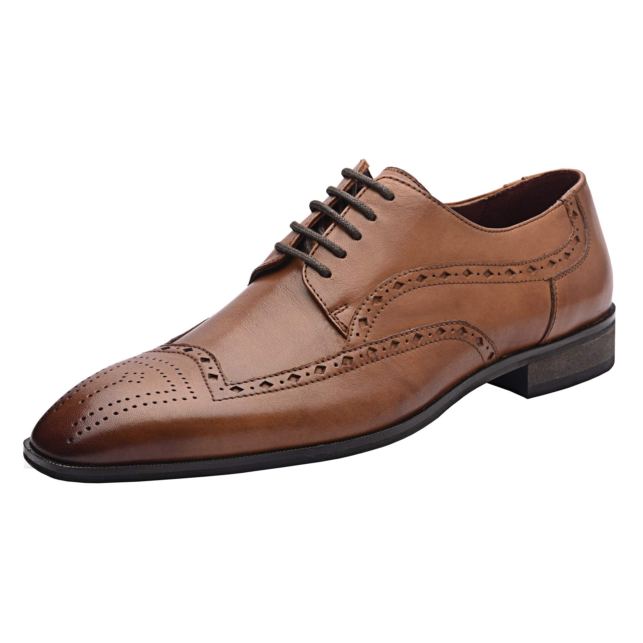Genuine Leather Dress Shoes for Men | Italian Oxford Formal Shoes | Handcrafted with Leather Sole | Perfect for Weddings, Business & Special Occasions