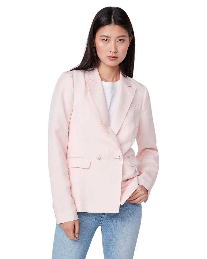 PAIGE Women's Dawson Blazer Jacket - Pearl Pink Color, Size XS | Formal Office Wear, Business Attire & Special Occasion Outfits