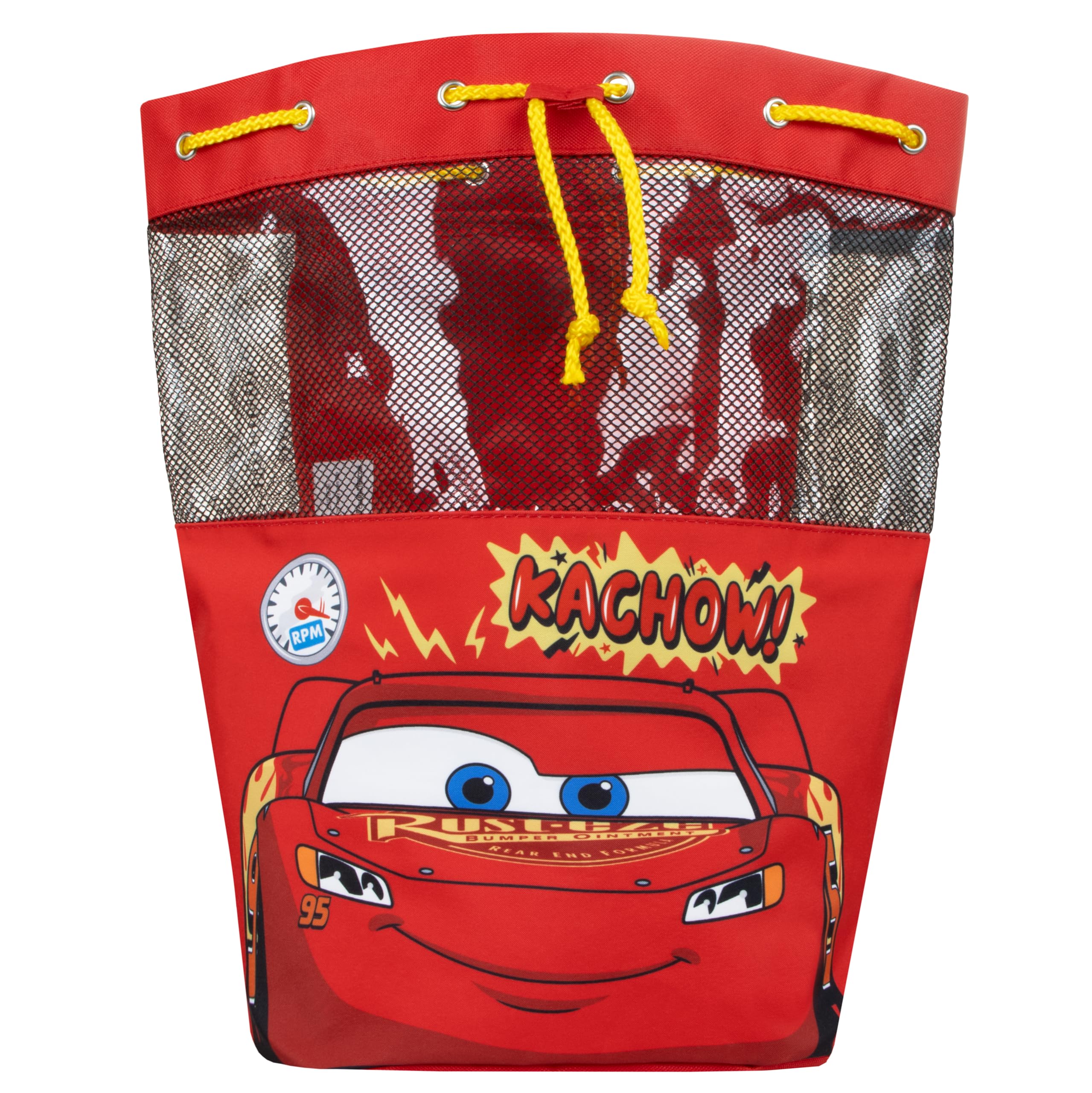 Disney Cars Boys Swim Bag - Lightning McQueen Swimming Backpack for Kids, One Size, Red - Perfect for Pool, Beach & Water Park Adventures