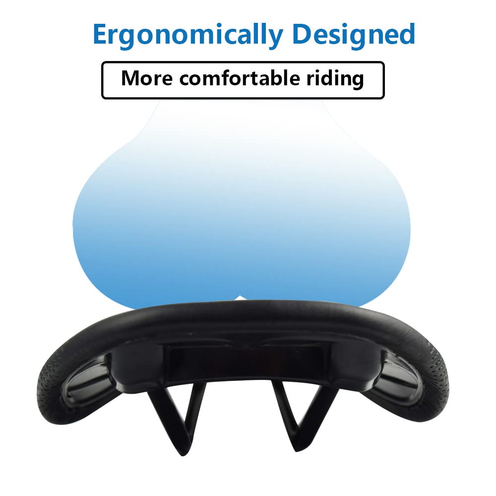 ROADNADO Comfortable Gel Bike Seat with Suspension - Ergonomic & Breathable Bicycle Saddle for Mountain & Road Bikes - Perfect for Long Rides, Commuting & Outdoor Cycling Adventures