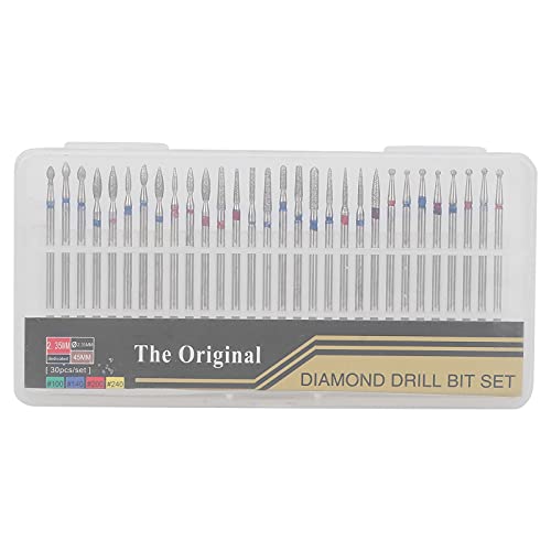 30Pcs Professional Nail Drill Bits Set - Manicure Pedicure Kit with Grinding Heads & Cuticle Remover Tools for Home Salon & Nail Art | Perfect for DIY Nail Care & Professional Use