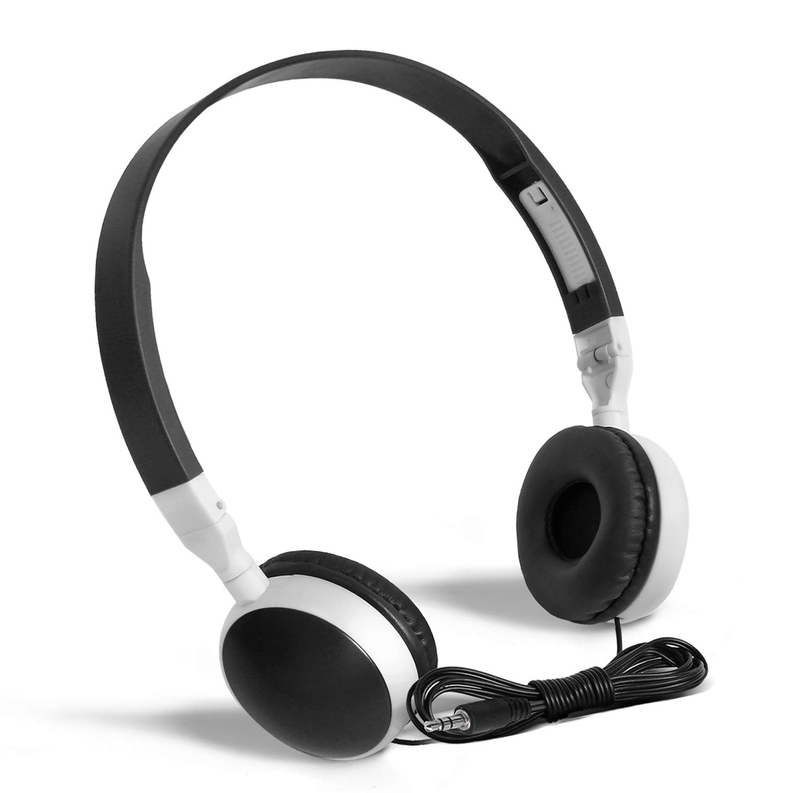 Bulk 25 Pack KW-X25 Kids Headphones - Foldable Classroom Earbuds for School, Computer Lab, Library | Durable Headphones for Students, Testing Centers, Hospitals & Hotels | Perfect for Online Learning, Remote Work & Travel