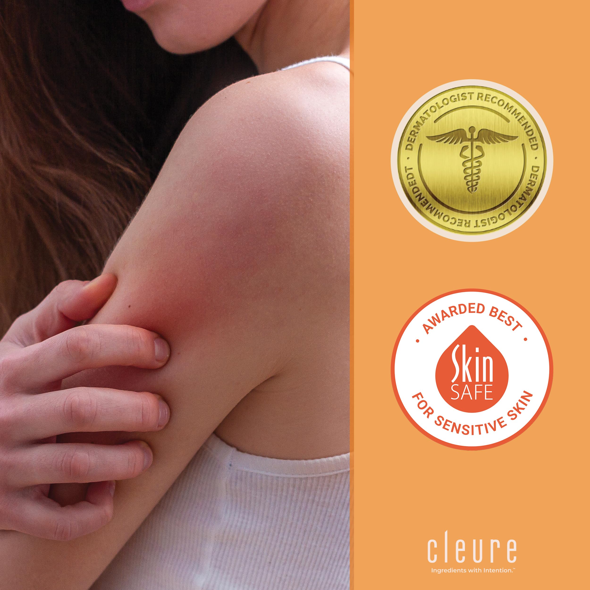 Cleure Sensitive Skin Body Lotion - Fragrance Free, Gluten Free & Paraben Free Daily Moisturizer with Shea Butter & Vitamin E (8 oz) - Perfect for Dry, Irritated Skin & Eczema Relief