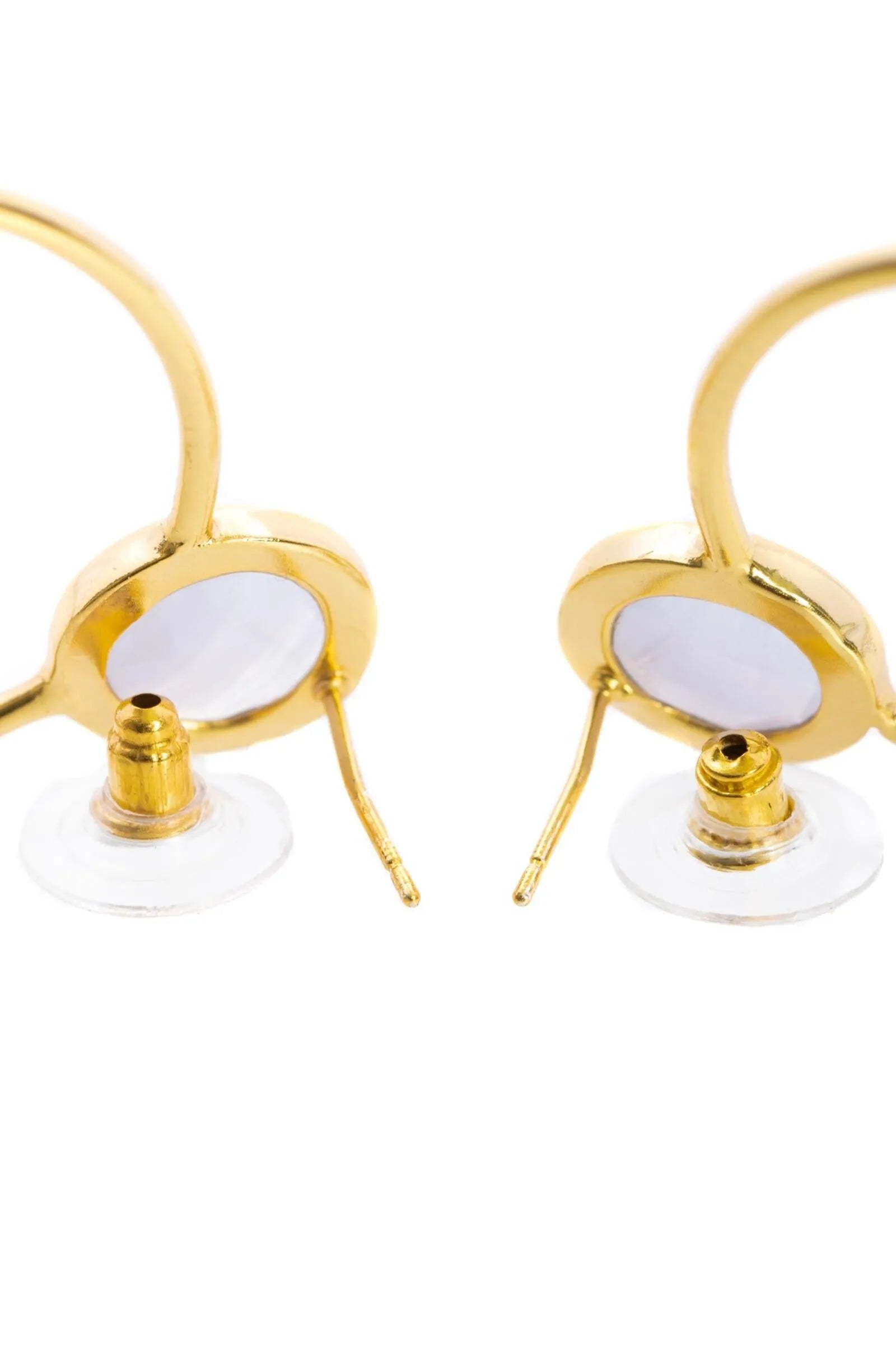 Gemstone Stud Hoop Earrings for Women - Dainty Gold/Silver Hoops with Natural Stones - Perfect for Everyday Wear, Gift Giving & Special Occasions