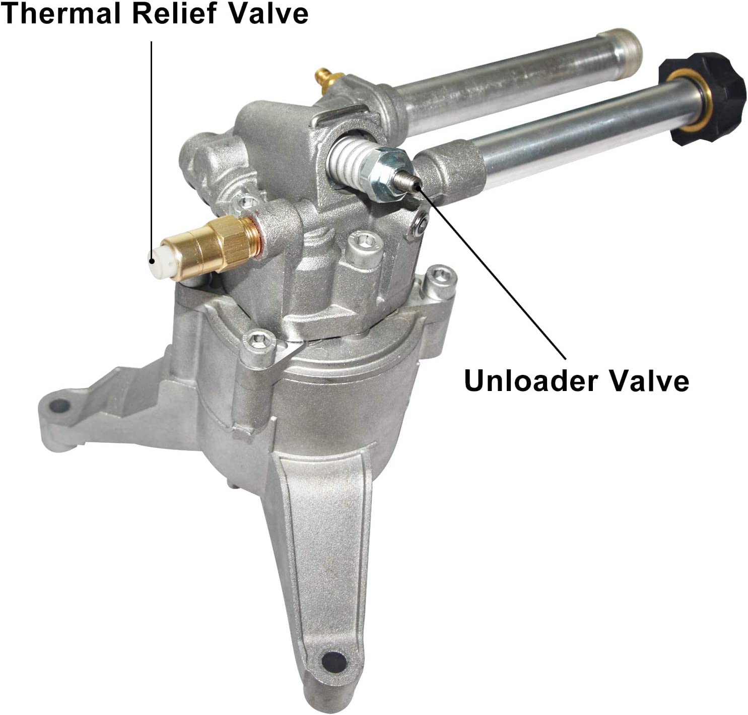 AgiiMan 2800 PSI High Pressure Washer Pump Head Replacement - Compatible with Troy Bilt SRMW22G26-EZ, KARCHER & Craftsman Pressure Washers - Front Facing Inlet/Outlet Gasoline Water Pump Accessory - Perfect for Home Cleaning, Car Washing & Outdoor Equipment Maintenance
