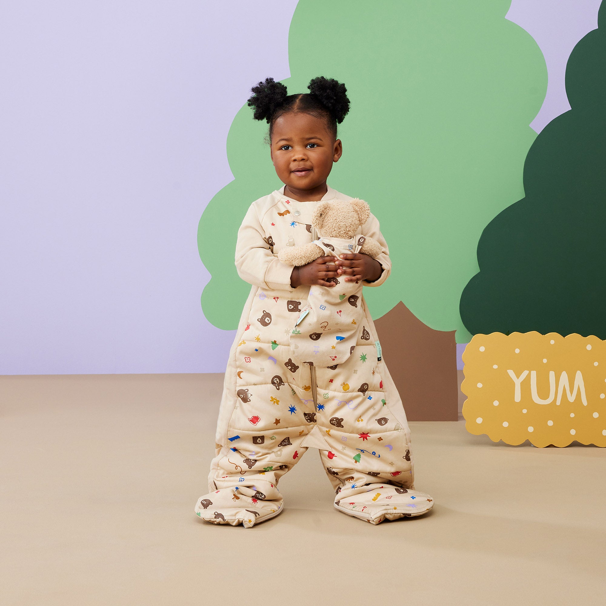 ErgoPouch TOG 2.5 Baby Sleep Suit Bag - Warm Winter Wear for Newborns & Infants - Teddy Bear Party Design - Perfect for Nursery, Bedtime & Outdoor Stroller Use