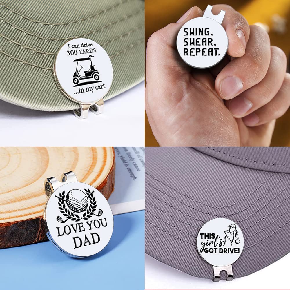 Funny Golf Ball Marker with Magnetic Hat Clip - Best Golf Accessories Gift for Men & Women | Perfect Golf Gifts for Retirees & Golf Fans | Great for On-Course Use & Golf Tournaments
