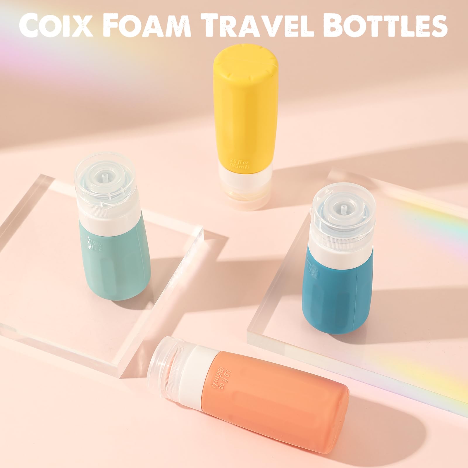18 Pack TSA Approved Leak Proof Travel Bottles Set - Squeezable Silicone Toiletry Containers for Shampoo, Conditioner & Lotion | Perfect for Air Travel, Gym & Vacation Essentials