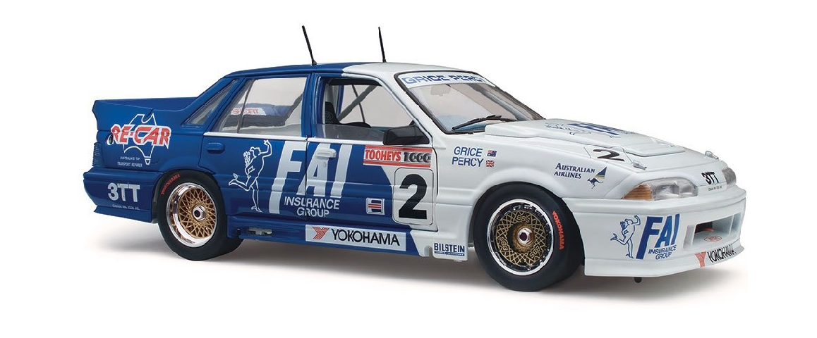 1:18 Scale Classic Carlectables Holden VL Commodore Grice/Percy 1988 Bathurst Diecast Model Car - Collectible Racing Replica for Display & Gift Giving