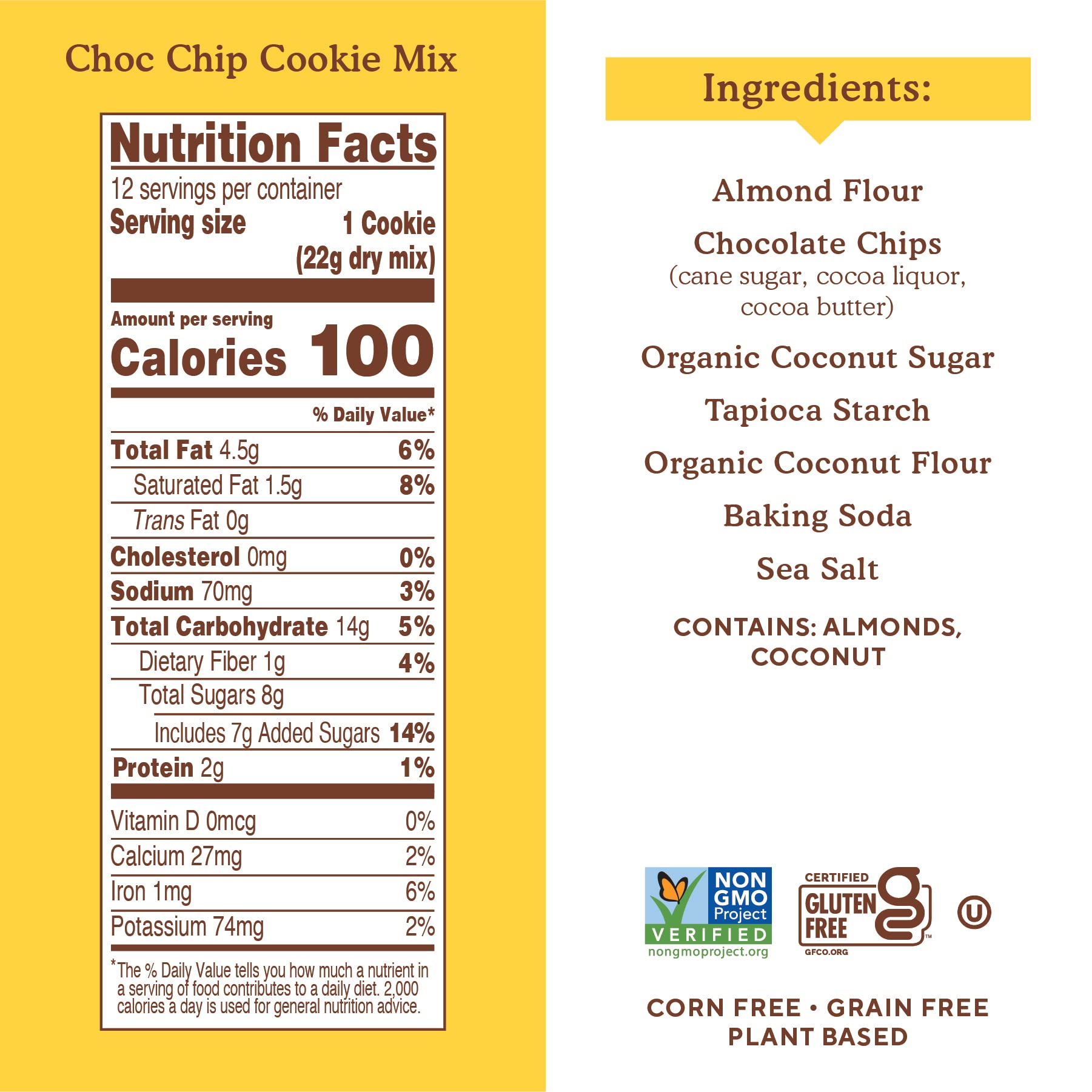 Simple Mills Almond Flour Baking Mix - Gluten Free Chocolate Chip Cookie Dough Mix, Nutrient Dense, 9.4oz (Pack of 3) | Perfect for Healthy Baking, Snacks & Family Treats