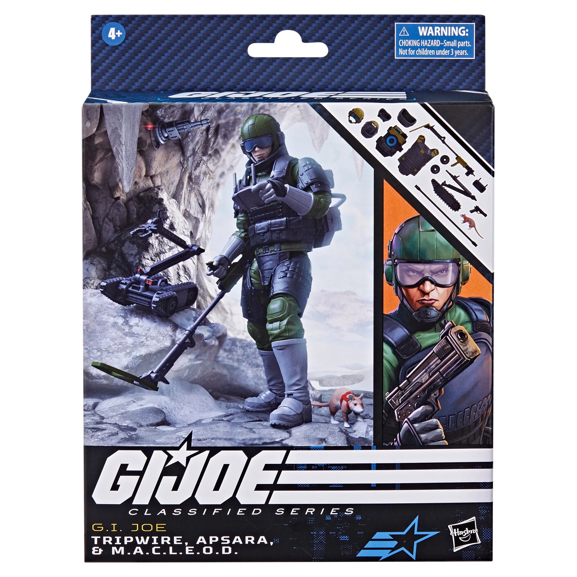 G.I. Joe Classified Series Action Figures - Tripwire, Apsara & M.A.C.L.E.O.D. Collectible 6-Inch Scale Military Toys for Display & Play | Perfect for Collectors & Fans of Classic 80s Action Figures