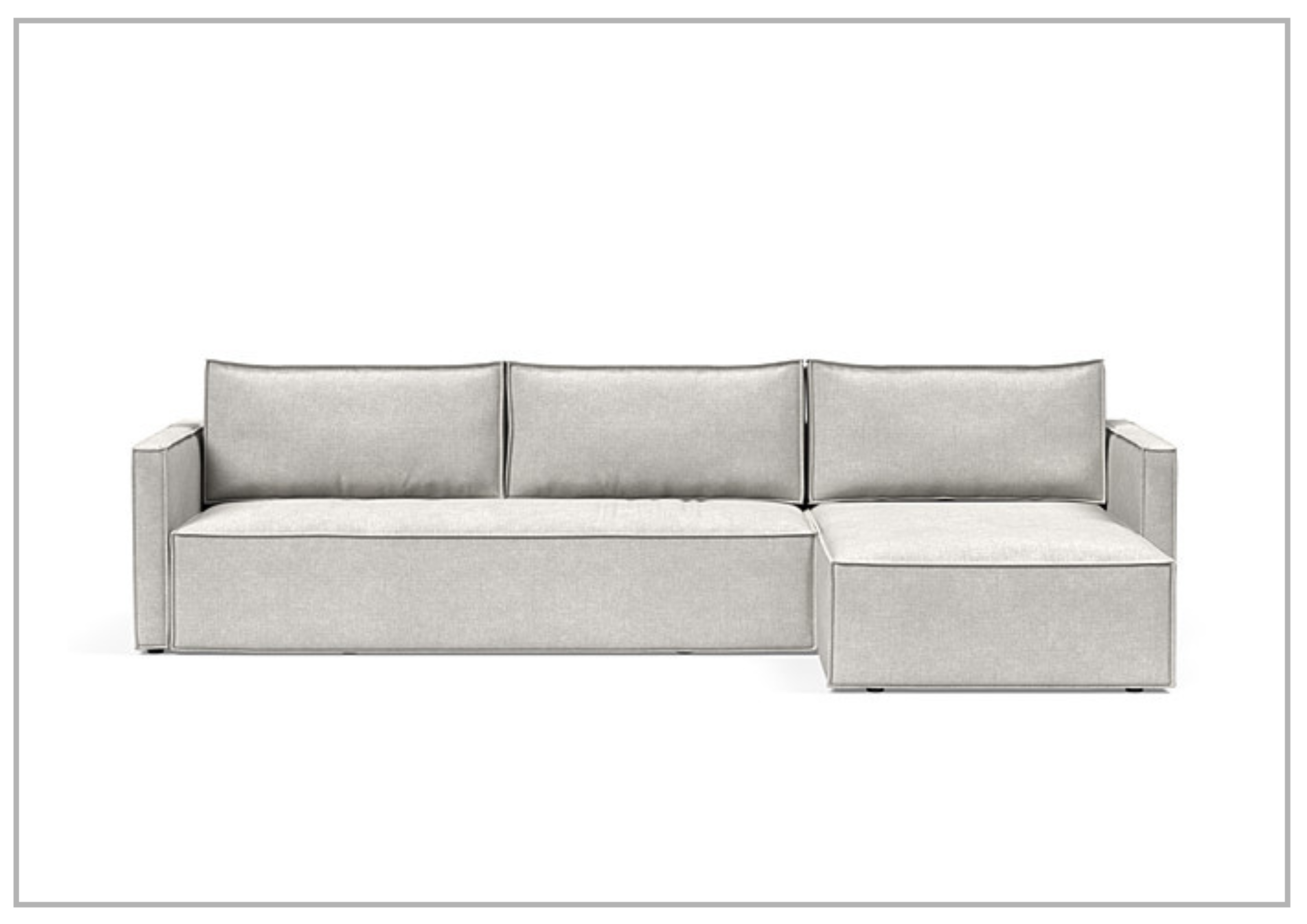 Innovation Living Newilla Fabric L-Shaped Sectional Sleeper Sofa - Convertible Sofa Bed for Small Spaces, Modern Living Room Furniture with Storage, Perfect for Apartments, Guest Rooms & Home Offices