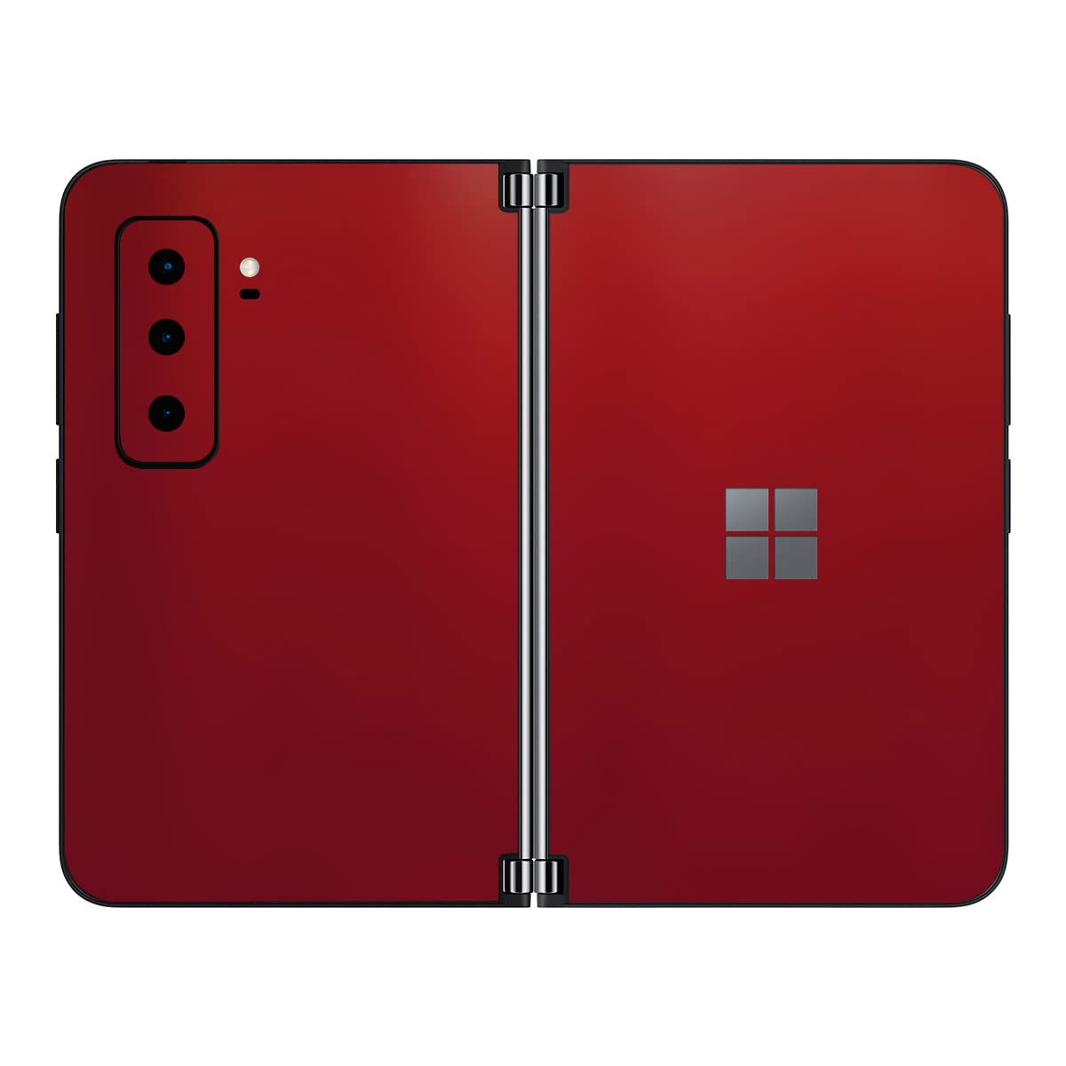SopiGuard Full Body Skin Sticker for Microsoft Surface Duo 2 (2021 2nd Gen) - Edge-to-Edge Protection Vinyl Decal - Satin Wine Red - Perfect for Work, Travel & Everyday Use