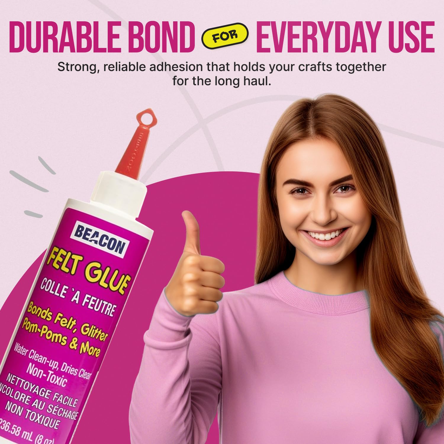 8oz Felt Glue - Strong Adhesive for DIY & Craft Projects