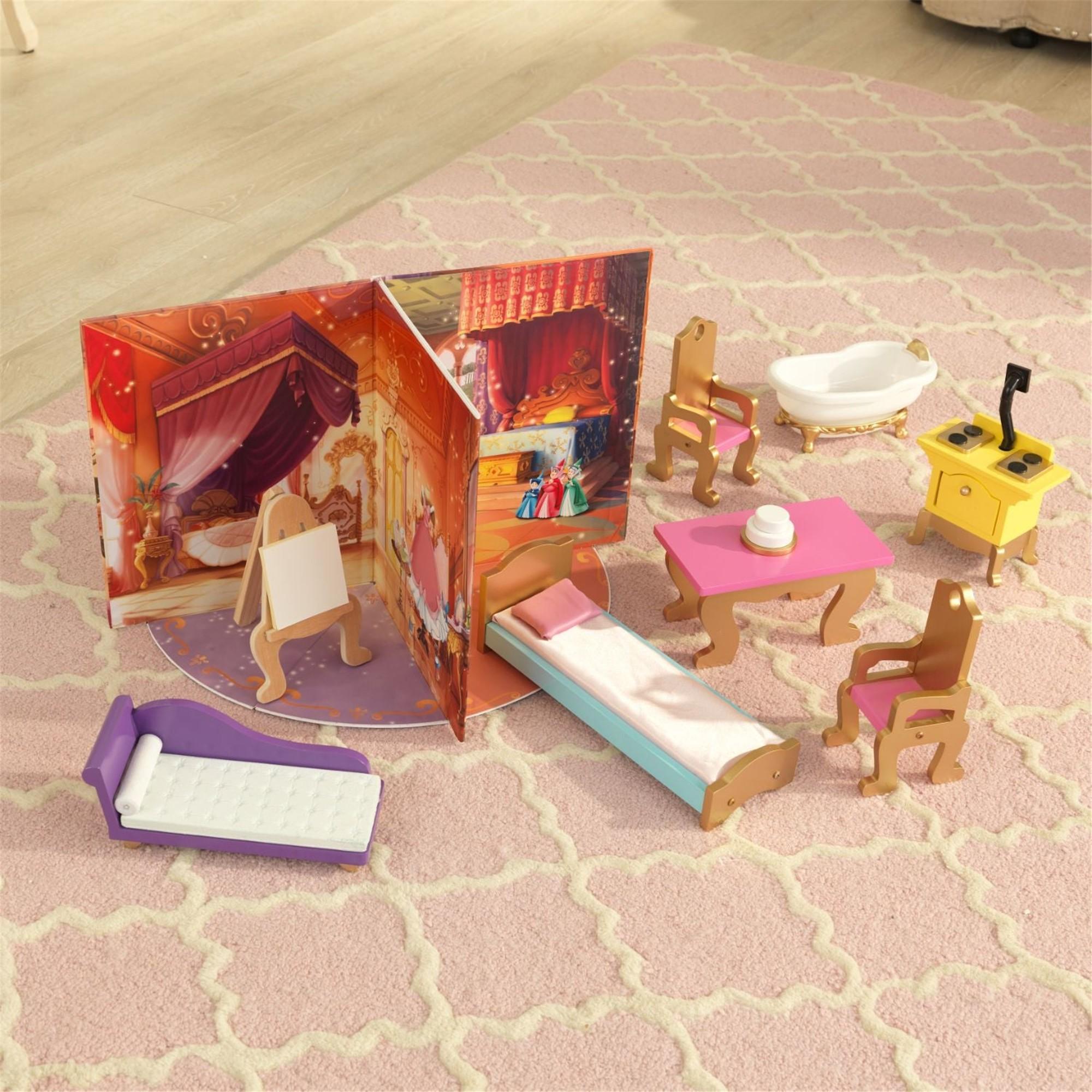 KidKraft Disney Princess Royal Celebration Dollhouse - Large Wooden Doll House with 4 Rooms & 10+ Accessories, Perfect Gift for Girls Ages 3-8 | Pretend Play, Birthday & Christmas Present